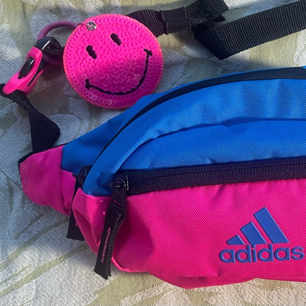 Neon Pink and Blue Two Tone Adidas Waistbag